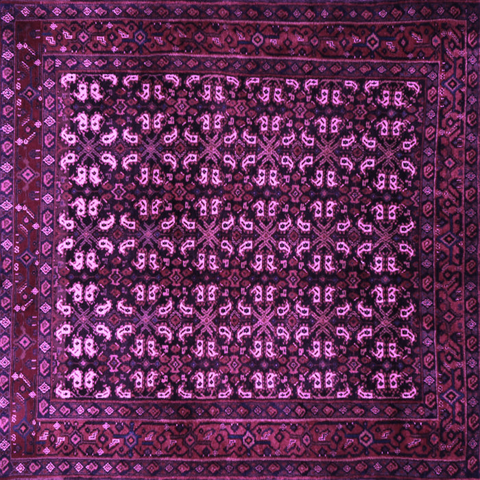 Square Persian Purple Traditional Rug, tr2243pur