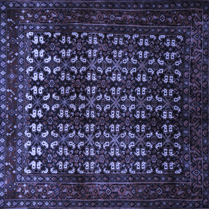 Square Persian Blue Traditional Rug, tr2243blu