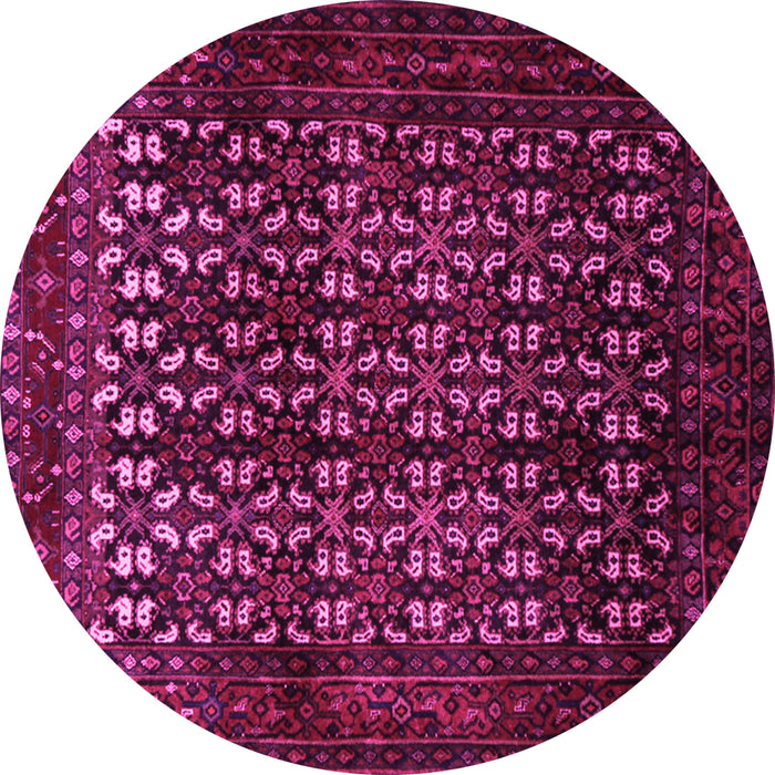Round Persian Pink Traditional Rug, tr2243pnk