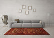 Machine Washable Persian Orange Traditional Area Rugs in a Living Room, wshtr2243org