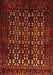 Serging Thickness of Machine Washable Persian Orange Traditional Area Rugs, wshtr2243org