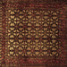 Square Persian Brown Traditional Rug, tr2243brn