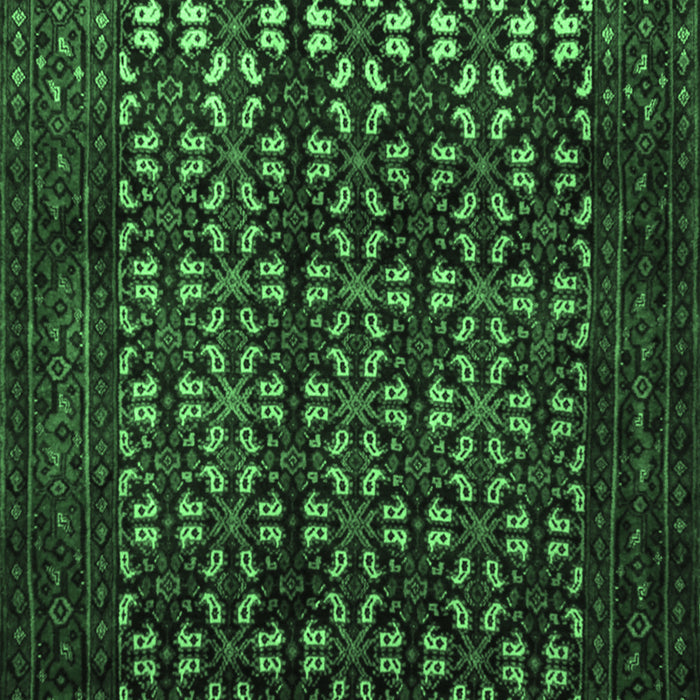 Machine Washable Persian Emerald Green Traditional Area Rugs, wshtr2243emgrn