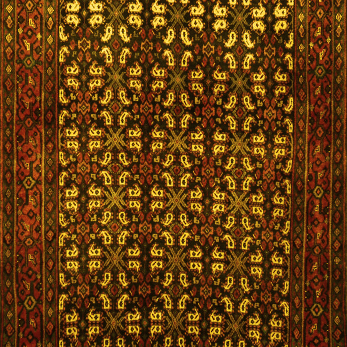 Machine Washable Persian Yellow Traditional Rug, wshtr2243yw