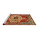 Sideview of Machine Washable Traditional Peru Brown Rug, wshtr2244