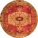 Square Persian Orange Traditional Rug, tr2244org