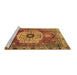 Sideview of Machine Washable Persian Brown Traditional Rug, wshtr2244brn