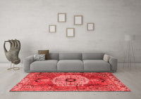 Machine Washable Persian Red Traditional Rug, wshtr2244red