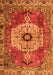 Serging Thickness of Machine Washable Persian Orange Traditional Area Rugs, wshtr2244org