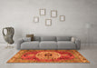 Machine Washable Persian Orange Traditional Area Rugs in a Living Room, wshtr2244org