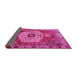 Sideview of Persian Pink Traditional Rug, tr2244pnk