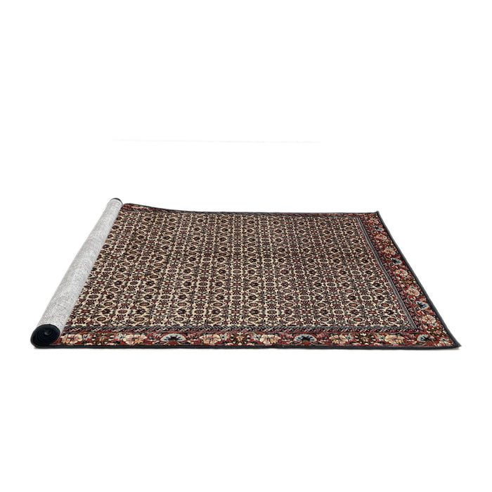 Sideview of Machine Washable Traditional Night Red Rug, wshtr2245