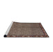 Sideview of Machine Washable Traditional Night Red Rug, wshtr2245