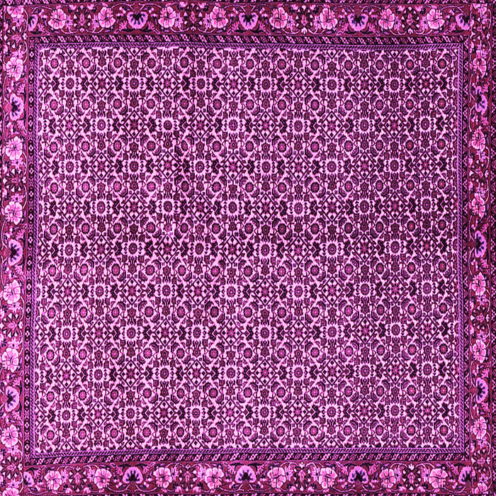 Square Machine Washable Persian Pink Traditional Rug, wshtr2245pnk