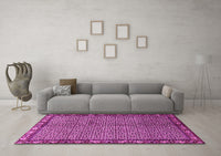 Machine Washable Persian Pink Traditional Rug, wshtr2245pnk