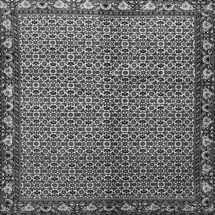 Round Machine Washable Persian Gray Traditional Rug, wshtr2245gry