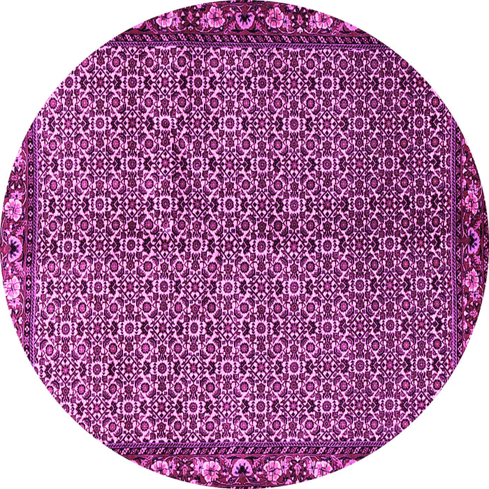 Round Machine Washable Persian Pink Traditional Rug, wshtr2245pnk