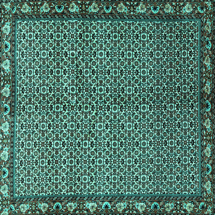 Square Persian Turquoise Traditional Rug, tr2245turq