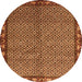 Square Persian Orange Traditional Rug, tr2245org