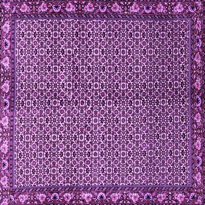 Square Machine Washable Persian Purple Traditional Area Rugs, wshtr2245pur