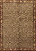 Machine Washable Persian Brown Traditional Rug, wshtr2245brn