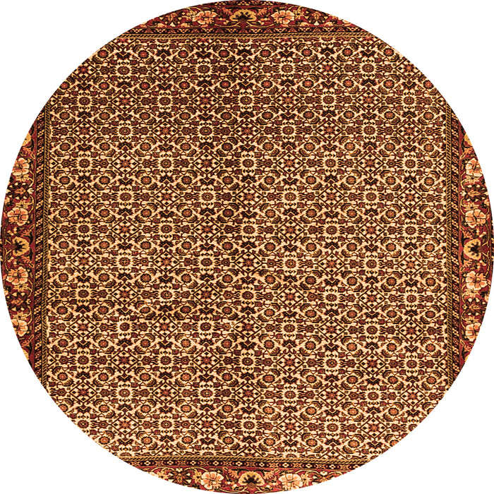 Machine Washable Persian Orange Traditional Area Rugs, wshtr2245org