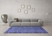 Machine Washable Persian Blue Traditional Rug in a Living Room, wshtr2245blu