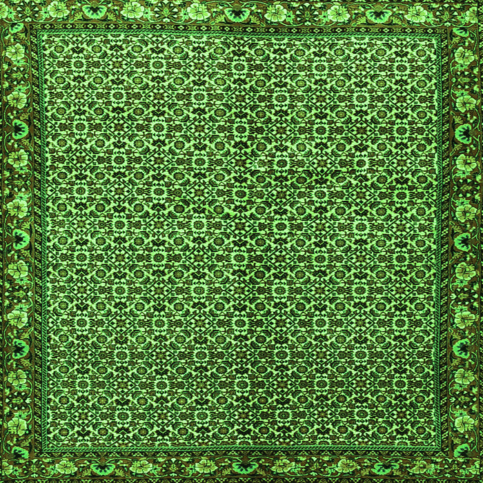 Serging Thickness of Persian Green Traditional Rug, tr2245grn