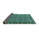 Sideview of Persian Turquoise Traditional Rug, tr2245turq