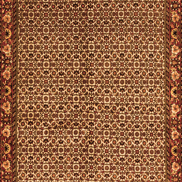 Serging Thickness of Machine Washable Persian Orange Traditional Area Rugs, wshtr2245org