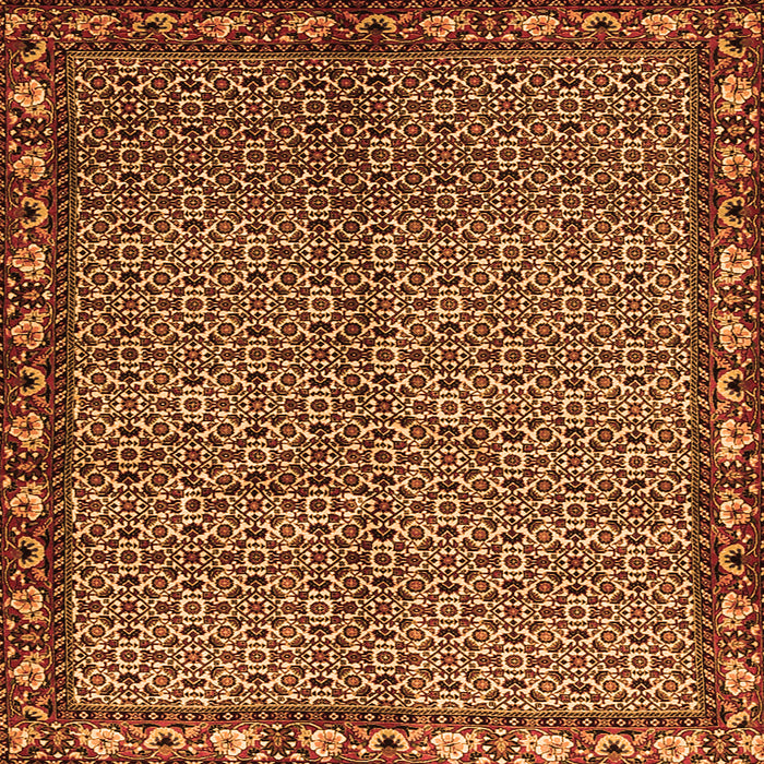 Serging Thickness of Persian Orange Traditional Rug, tr2245org