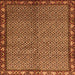 Serging Thickness of Persian Orange Traditional Rug, tr2245org