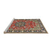 Sideview of Machine Washable Traditional Light French Beige Brown Rug, wshtr2246