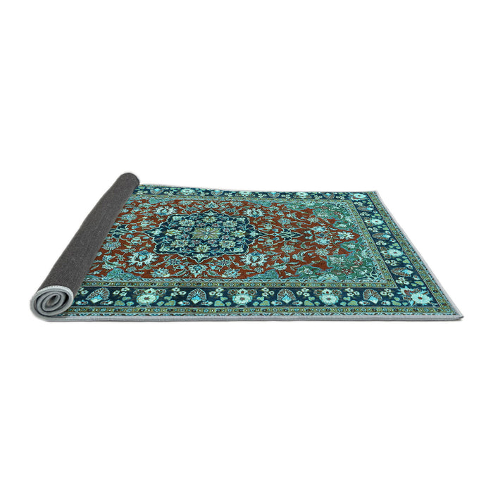 Sideview of Persian Light Blue Traditional Rug, tr2246lblu