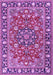 Machine Washable Persian Purple Traditional Area Rugs, wshtr2246pur