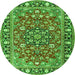 Square Persian Green Traditional Rug, tr2246grn