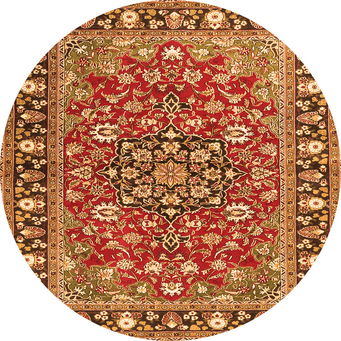 Square Persian Orange Traditional Rug, tr2246org