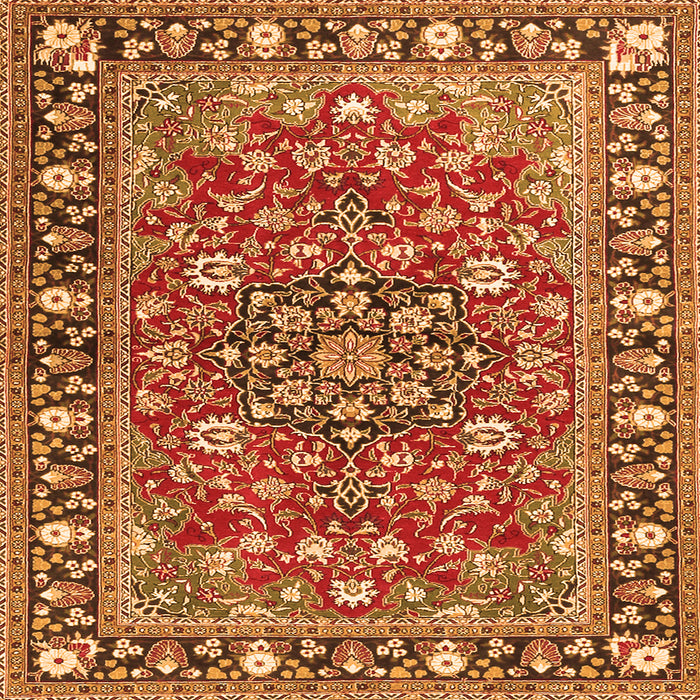 Serging Thickness of Persian Orange Traditional Rug, tr2246org