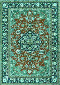 Persian Turquoise Traditional Rug, tr2246turq