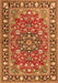 Serging Thickness of Machine Washable Persian Orange Traditional Area Rugs, wshtr2246org