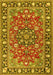 Machine Washable Persian Yellow Traditional Rug, wshtr2246yw