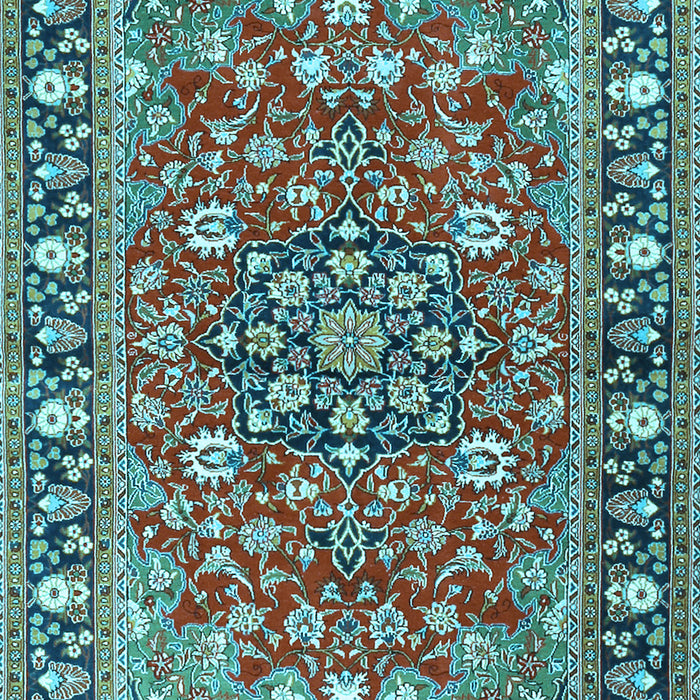 Machine Washable Persian Light Blue Traditional Rug, wshtr2246lblu