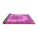 Sideview of Medallion Pink Traditional Rug, tr2247pnk