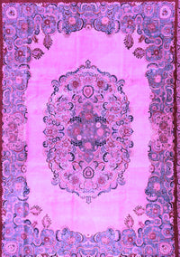 Medallion Purple Traditional Rug, tr2247pur