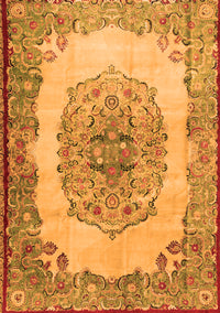 Medallion Orange Traditional Rug, tr2247org