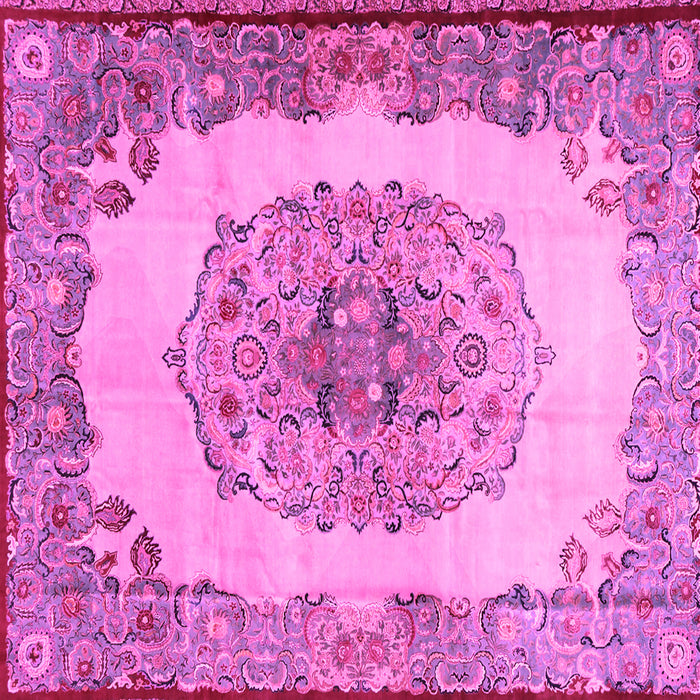 Square Medallion Pink Traditional Rug, tr2247pnk