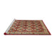 Sideview of Machine Washable Traditional Fire Brick Red Rug, wshtr2248