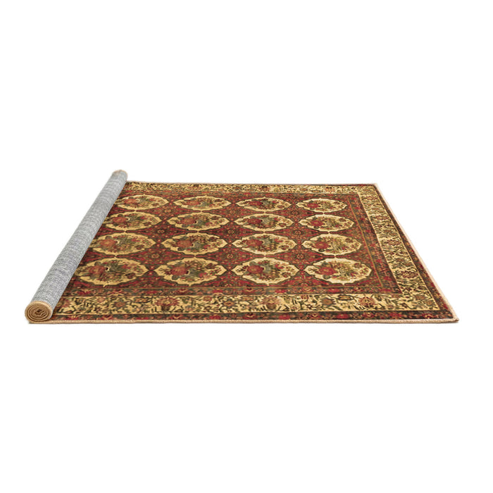 Sideview of Machine Washable Persian Brown Traditional Rug, wshtr2248brn