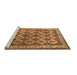 Sideview of Machine Washable Persian Brown Traditional Rug, wshtr2248brn