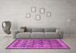 Machine Washable Persian Purple Traditional Area Rugs in a Living Room, wshtr2248pur